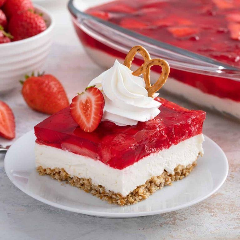 Strawberry Pretzel and Cream Cheese Dessert
