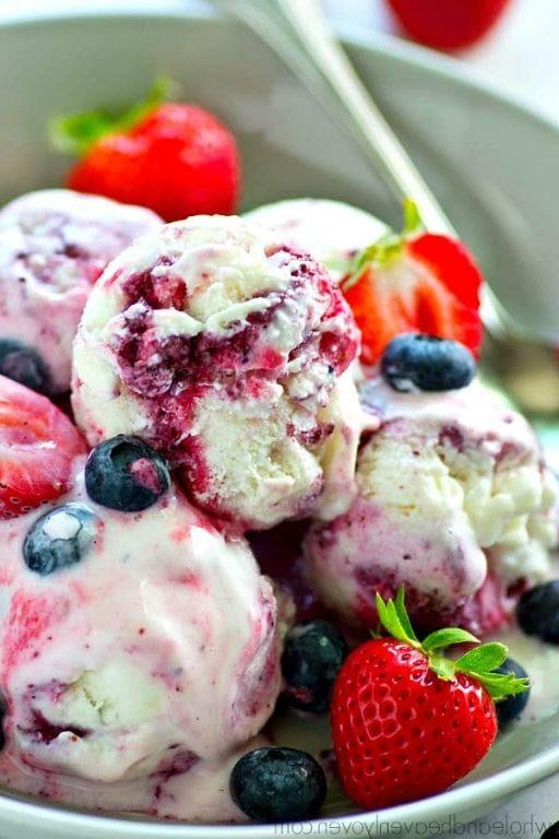 Strawberry Swirl Frozen Yogurt