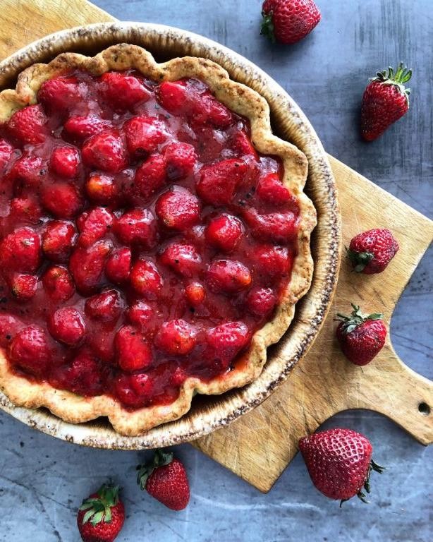 Strawberry and Basil Pie