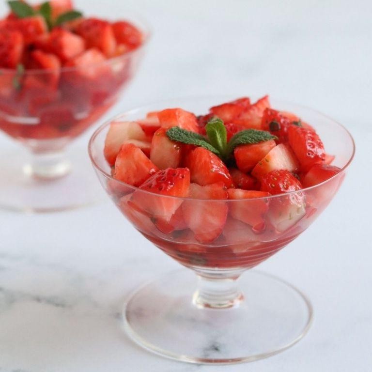 Strawberry and Mint Fruit Salad