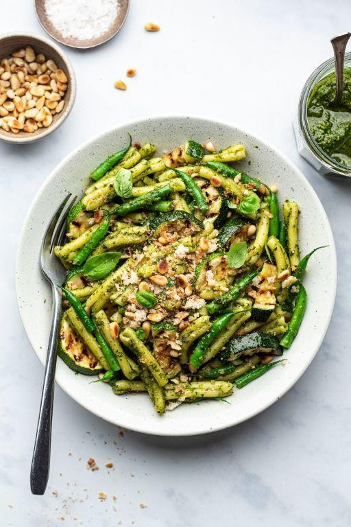 String Bean Pesto Pasta