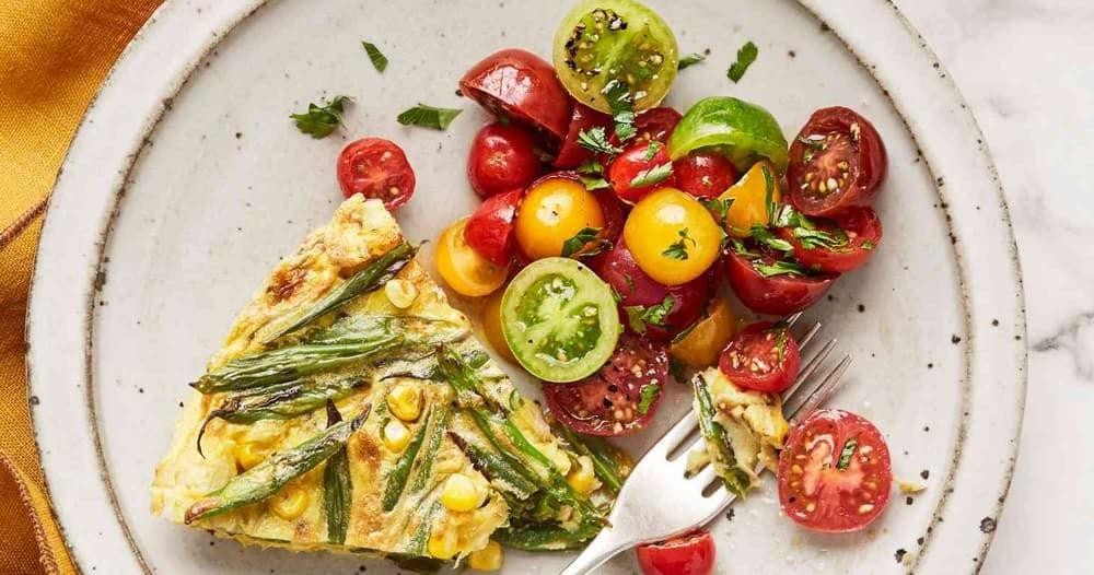 String Bean and Tomato Frittata