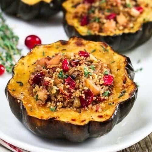Stuffed Acorn Squash with Quinoa and Spinach