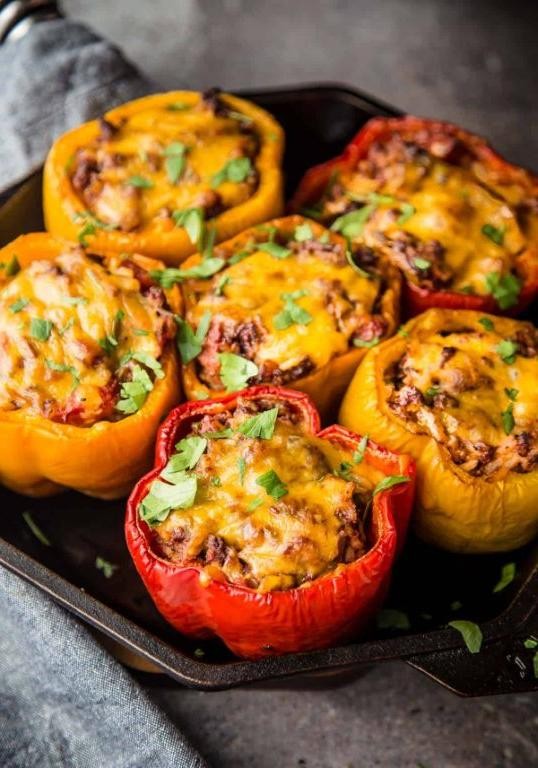 Stuffed Bell Peppers with Hamburger
