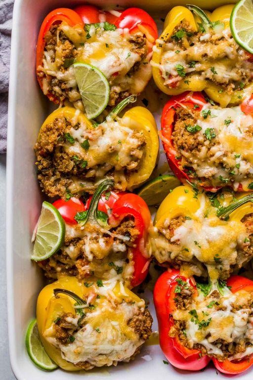 Stuffed Bell Peppers with Quinoa and Beef