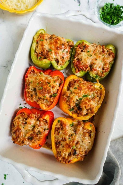 Stuffed Bell Peppers with Sausage