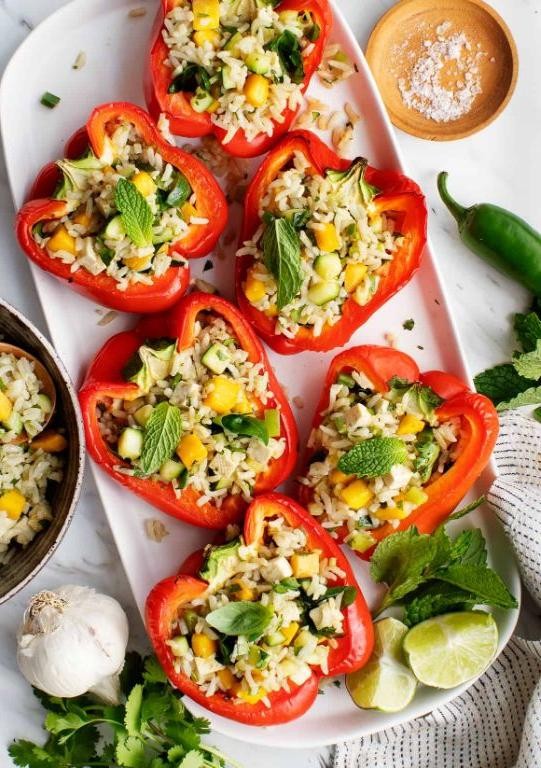 Stuffed Bell Peppers with Spiced Rice