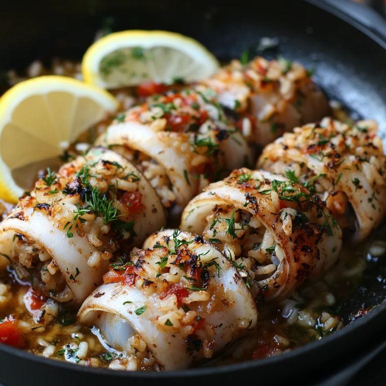 Stuffed Calamari with Rice and Herbs