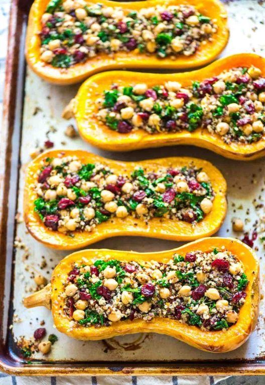 Stuffed Honeynut Squash with Quinoa and Cranberries