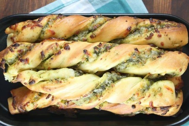 Stuffed Pesto Bread Twists