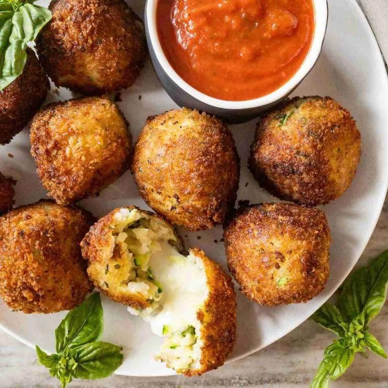 Stuffed Zucchini Balls with Mozzarella