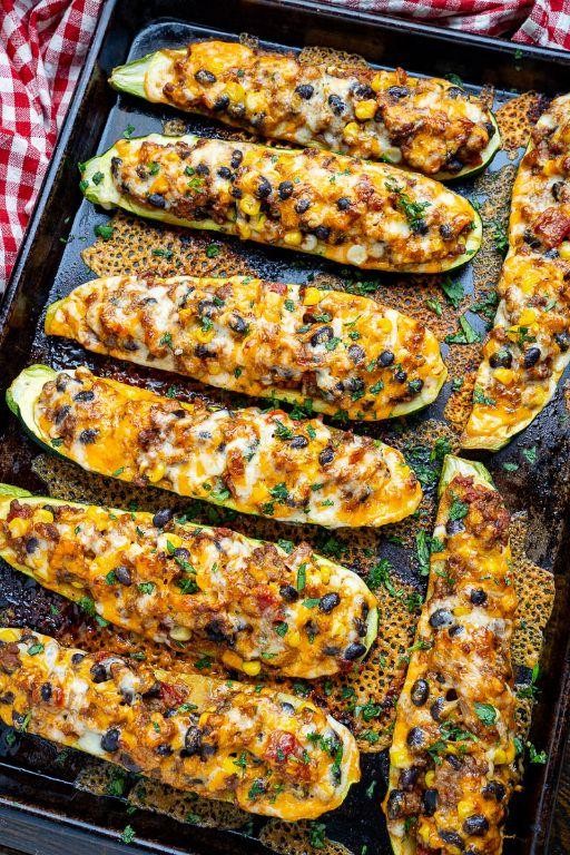 Stuffed Zucchini with Mexican Flavors