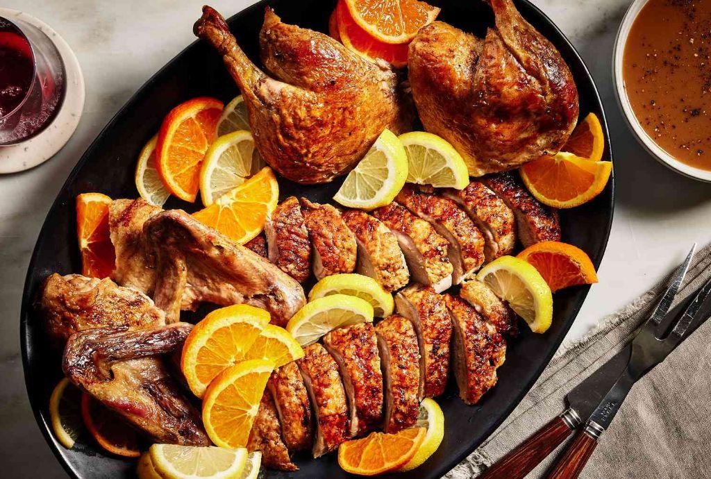 Succulent Roast Duck with Lemon Glaze
