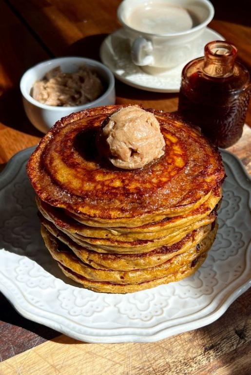 Sugar Pumpkin Pancakes with Cinnamon