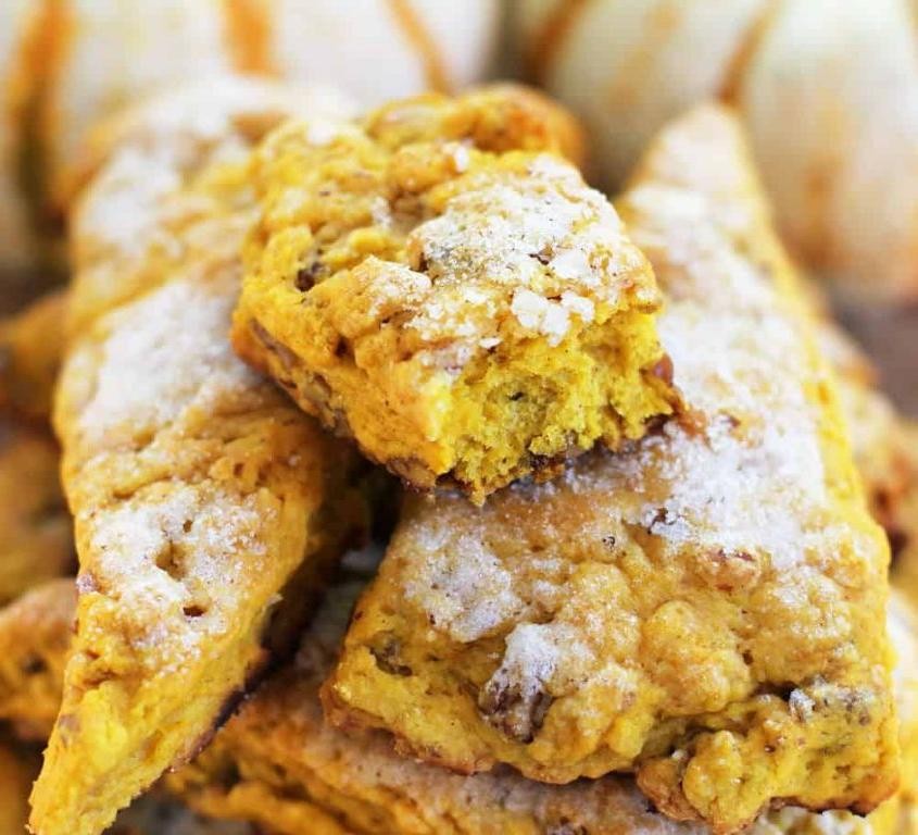 Sugar Pumpkin and Pecan Scones