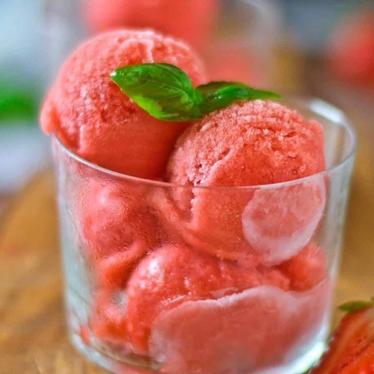 Sugar-Free Strawberry Sorbet