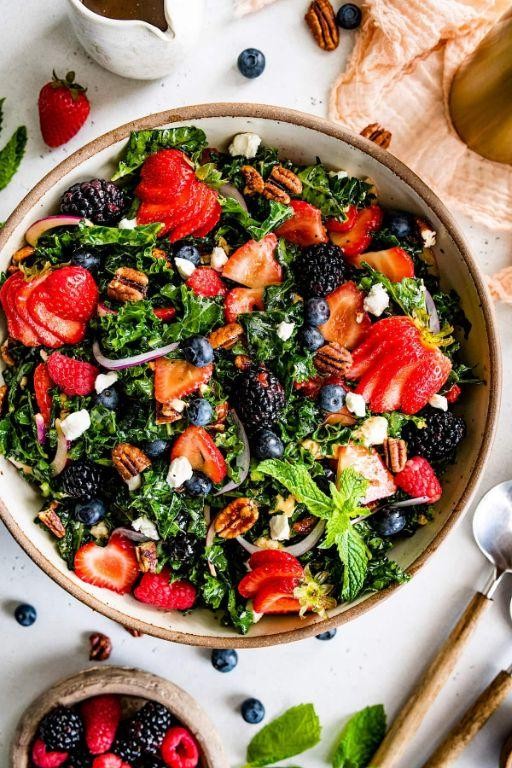 Summer Berry and Kale Salad
