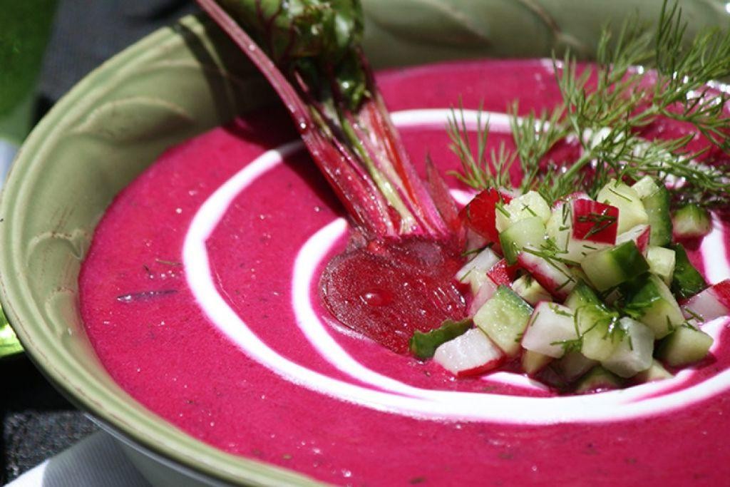 Summer Borscht with Garden Vegetables