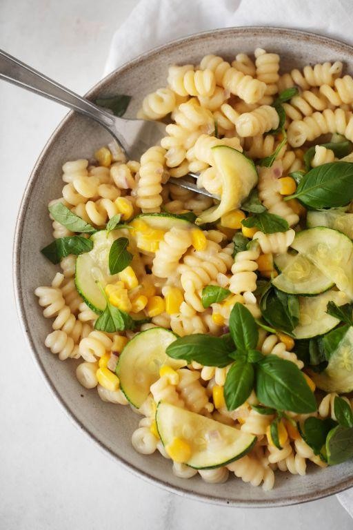 Summer Corn and Zucchini Fusilli