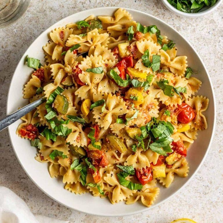 Summer Squash and Tomato Farfalle