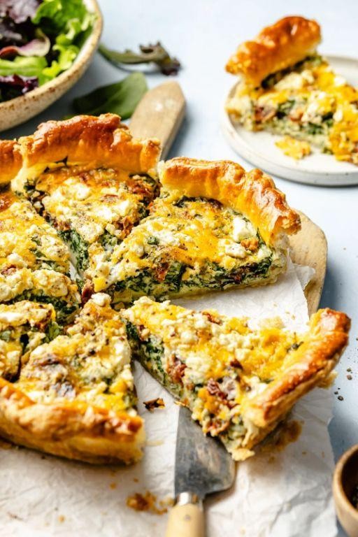 Sun-Dried Tomato and Artichoke Cottage Cheese Quiche