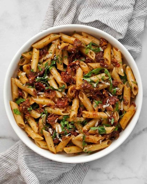 Sun-Dried Tomato and Olive Penne