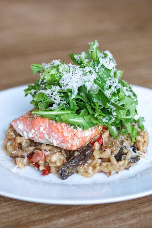 Sun-Dried Tomato and Salmon Risotto