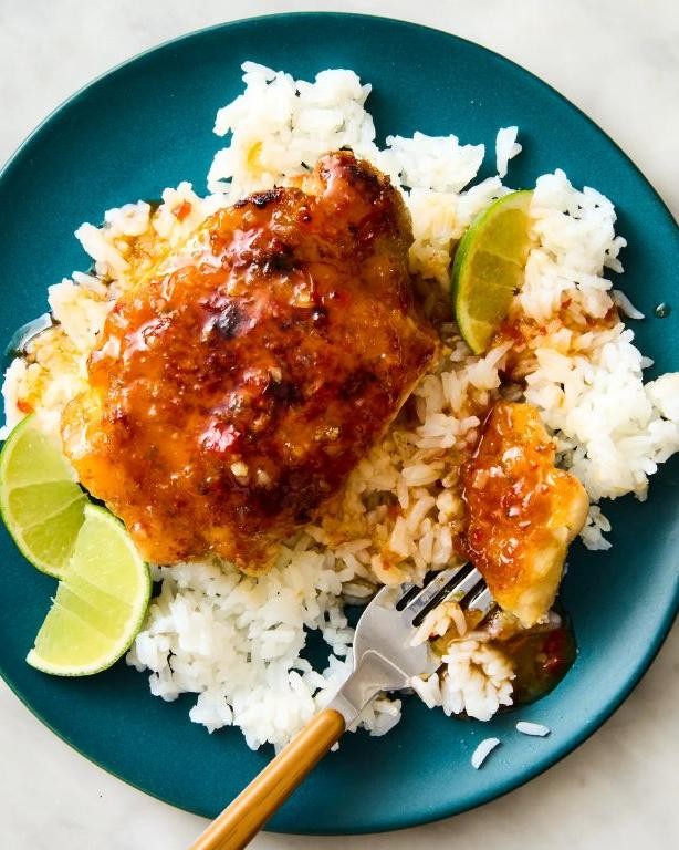 Sweet Chili Glazed Chicken Thighs