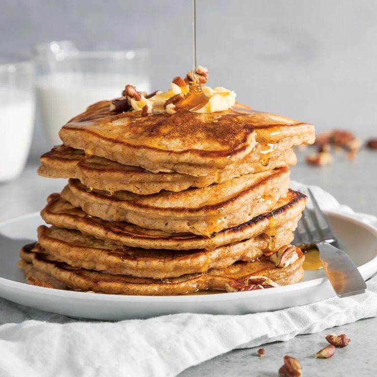 Sweet Potato Pancakes with Pecans