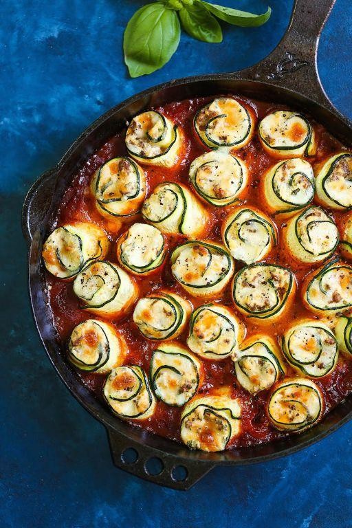 Sweet Potato Zucchini Lasagna Roll-Ups