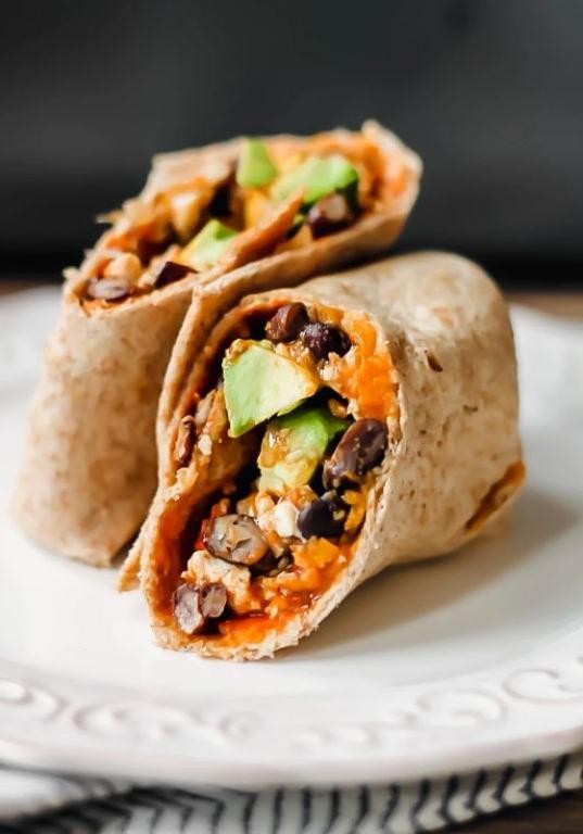 Sweet Potato and Black Bean Breakfast Burrito