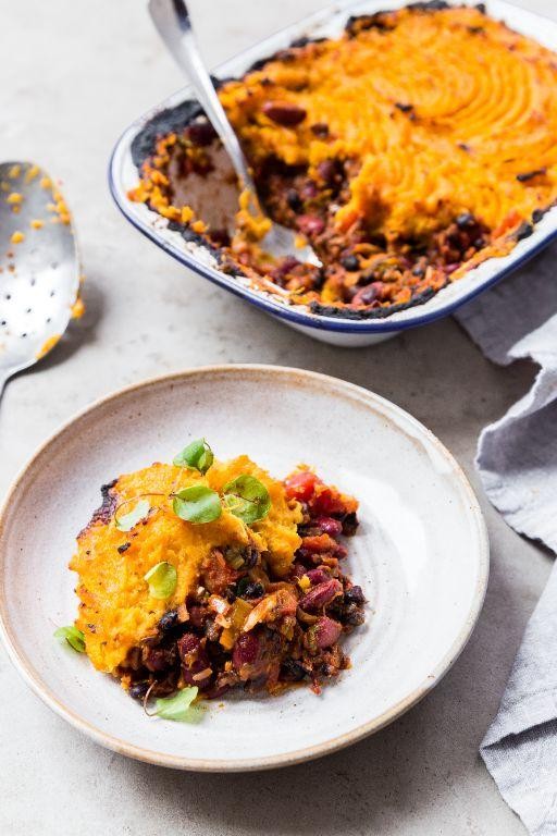 Sweet Potato and Black Bean Pie