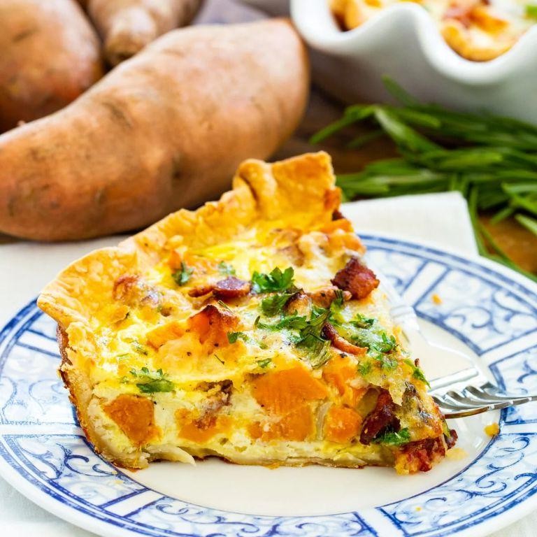 Sweet Potato and Gruyere Cheese Quiche