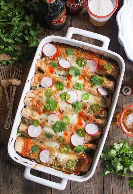 Sweet Potato and Kale Green Enchiladas