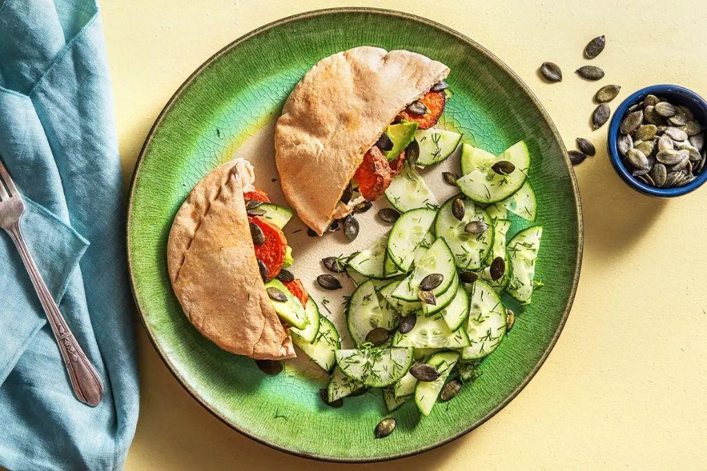 Sweet Potato and Kale Pita Pockets