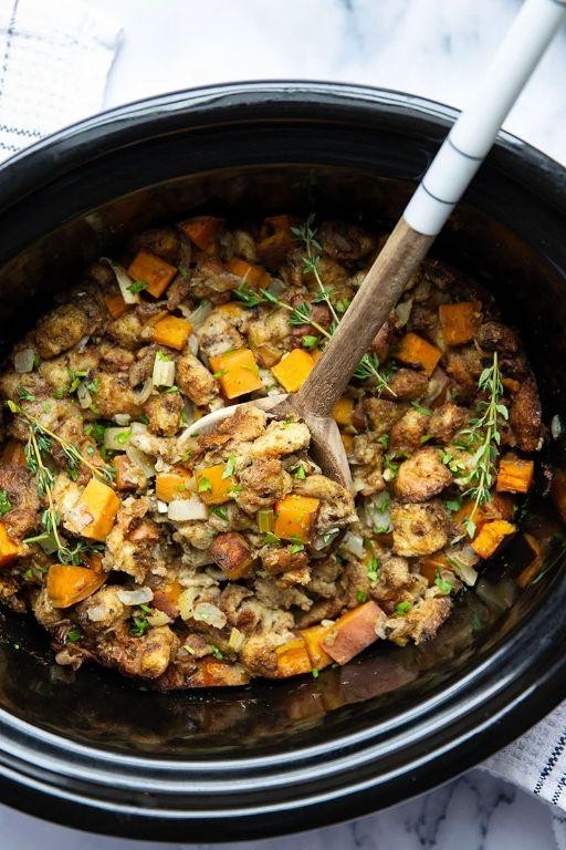 Sweet Potato and Sage Crockpot Stuffing