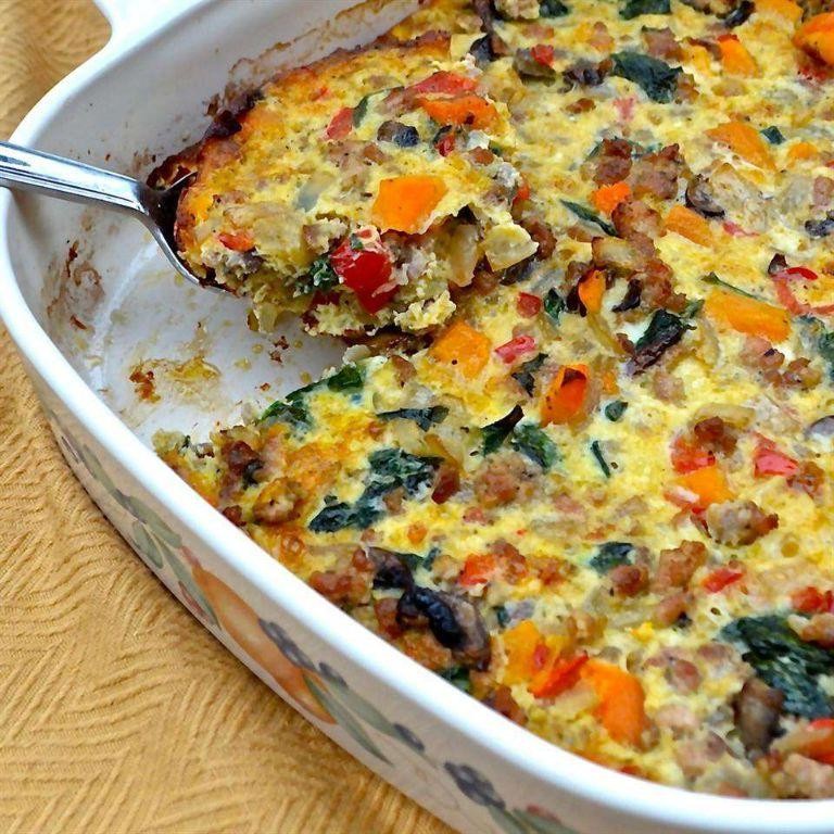 Sweet Potato and Sausage Breakfast Bake