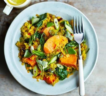 Sweet Potato and Spinach Dhal