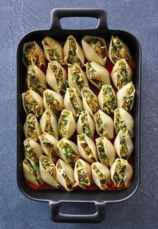 Sweet Potato and Spinach Stuffed Shells