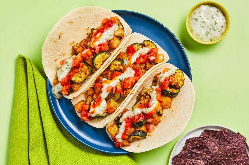 Sweet Potato and Zucchini Tacos