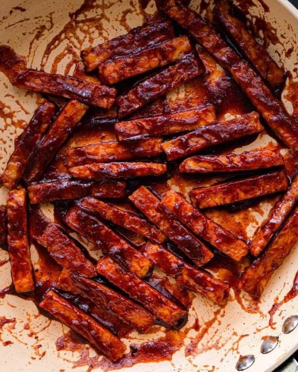 Sweet and Savory BBQ Baked Tempeh