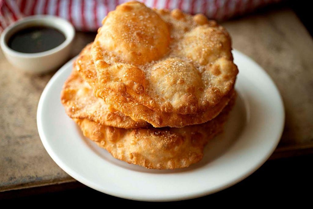 Sweet and Savory Buñuelos with Pecan Topping