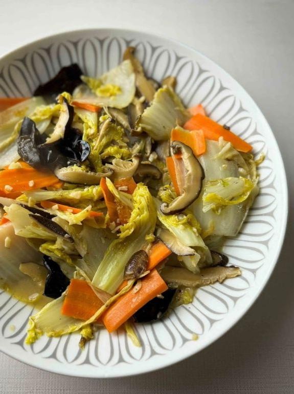 Sweet and Sour Braised Napa Cabbage