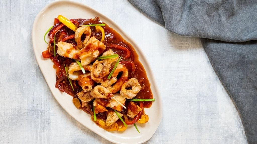 Sweet and Sour Calamari with Asian Glaze