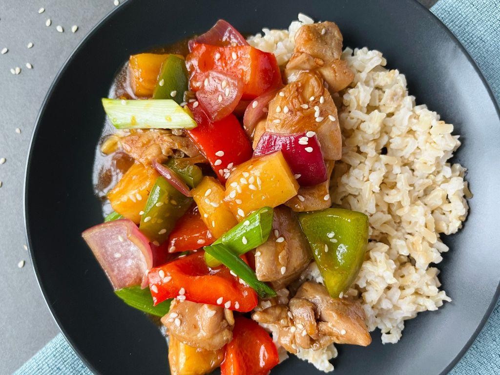 Sweet and Sour Chicken Patty Stir-Fry