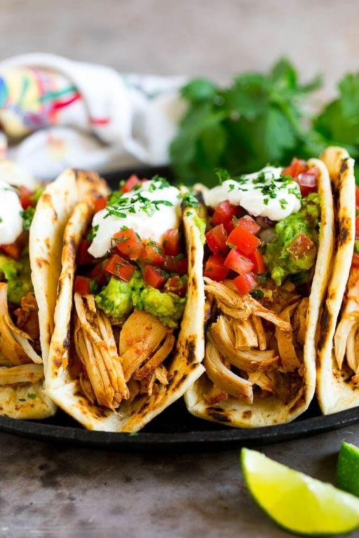 Sweet and Sour Crockpot Chicken Tacos