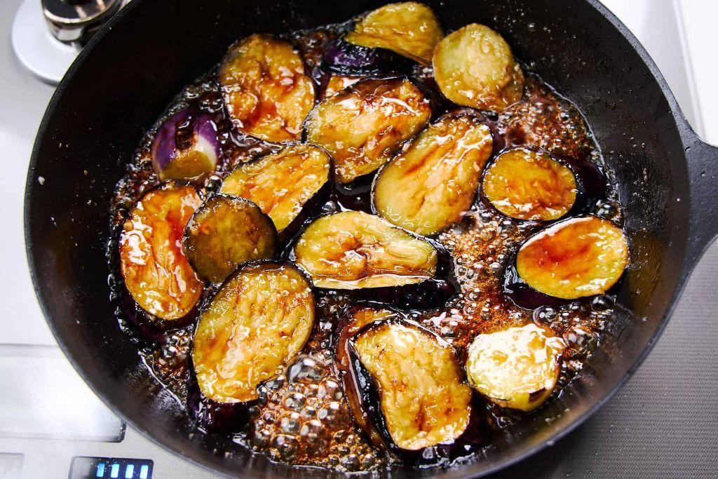 Sweet and Sour Pan Fried Eggplant
