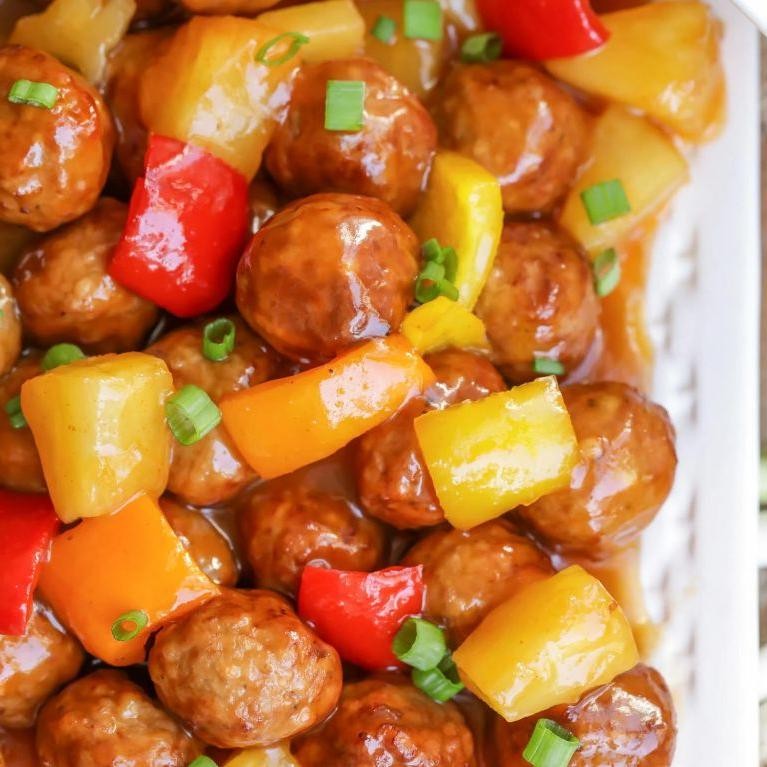 Sweet and Sour Pineapple Crushed Meatballs