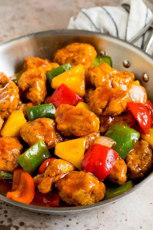 Sweet and Sour Pork Loin with Pineapple