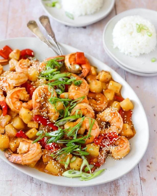 Sweet and Sour Shrimp with Pineapple Sauce